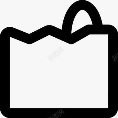 购物袋超市36直线型图标图标
