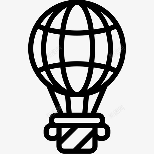 热气球运输117直线图标svg_新图网 https://ixintu.com 热气球 直线 运输