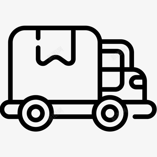 卡车销售33直线型图标svg_新图网 https://ixintu.com 卡车 直线 线型 销售