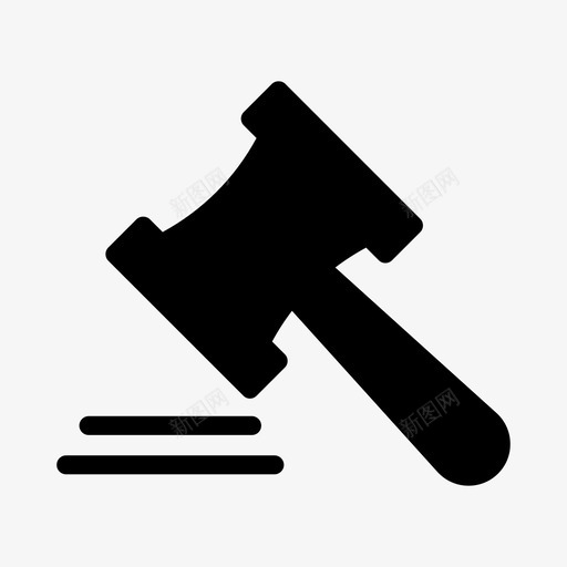 锤子拍卖法庭图标svg_新图网 https://ixintu.com 48px 业务 命令 字形 拍卖 木槌 法庭 锤子