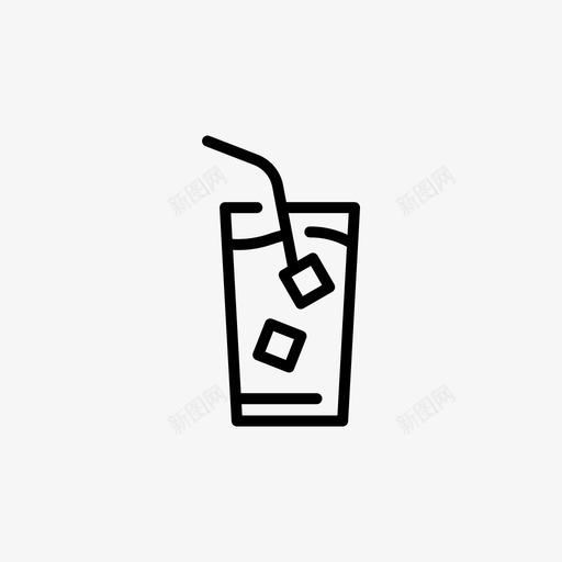 冰49号酒吧直线型图标svg_新图网 https://ixintu.com 49号酒吧 冰 直线型