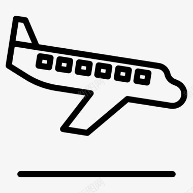 降落91号机场直线图标图标