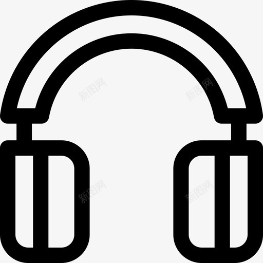 耳机电子产品42线性图标svg_新图网 https://ixintu.com 电子产品 线性 耳机