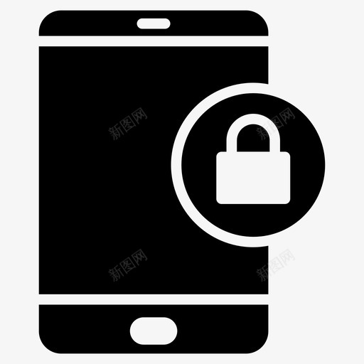 移动锁手机私人图标svg_新图网 https://ixintu.com 图标 手机 方向 私人 移动 线图