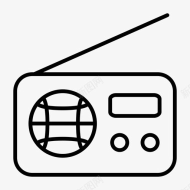 收音机电子家庭图标图标