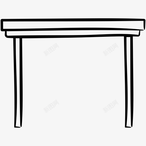 桌子家具手绘图标svg_新图网 https://ixintu.com 图标 家具 手绘 桌子