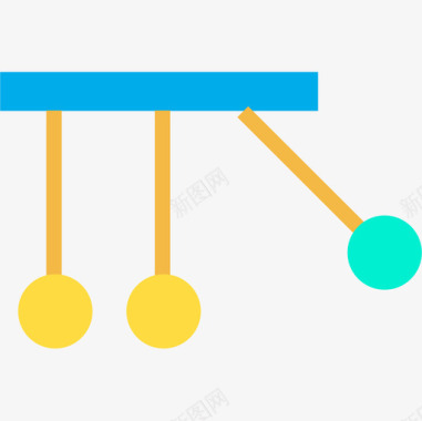 牛顿摇篮创意4扁平图标图标