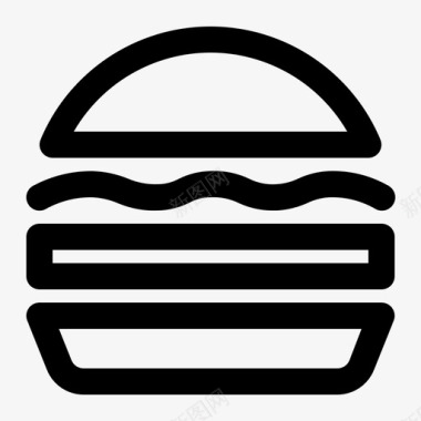 食品汉堡电子商务图标图标