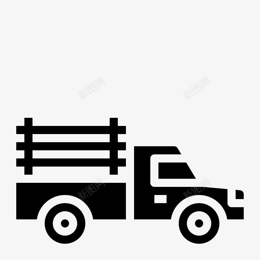 皮卡农场运输图标svg_新图网 https://ixintu.com 农场 卡车 皮卡 车辆 运输 黑色