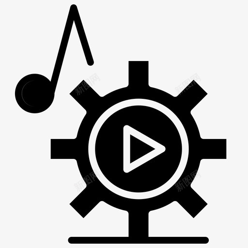 音乐装备播放图标svg_新图网 https://ixintu.com 播放 装备 设置 音乐 音乐稳定