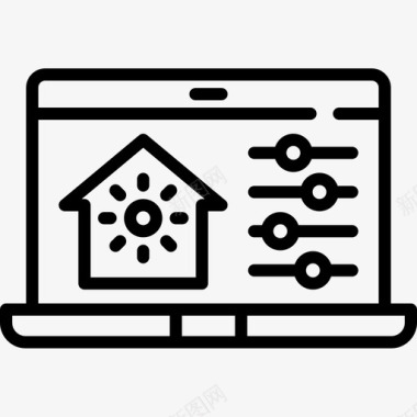 对照组domotics8线性图标图标