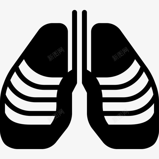 肺解剖器官图标svg_新图网 https://ixintu.com 器官 解剖