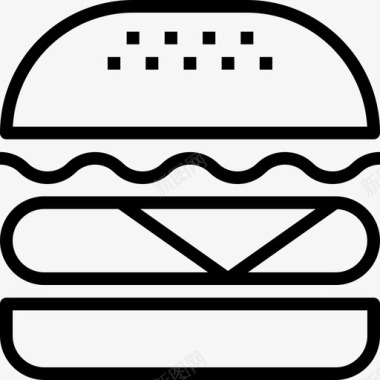 汉堡快餐51直系图标图标
