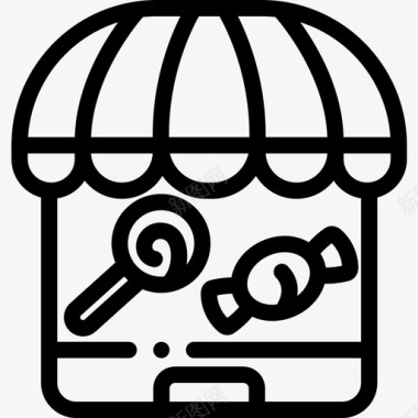 糖果店糖果店3直线型图标图标
