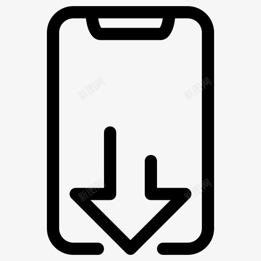 手机通话智能手机图标svg_新图网 https://ixintu.com 交换 向下 小工 工具 手机 智能 滑动 通话
