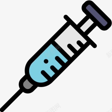 注射器替代药物17线性颜色图标图标