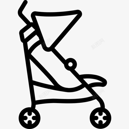 婴儿推车抚养儿童直系图标svg_新图网 https://ixintu.com 儿童 婴儿 抚养 推车 直系