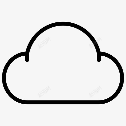 云云计算云服务图标svg_新图网 https://ixintu.com 云计算 天气 天空 季节 服务