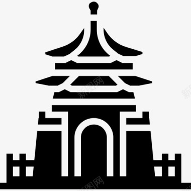 纪念馆亚洲国家地标性建筑2座坚固图标图标