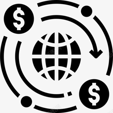 全球商业概念10填充图标图标
