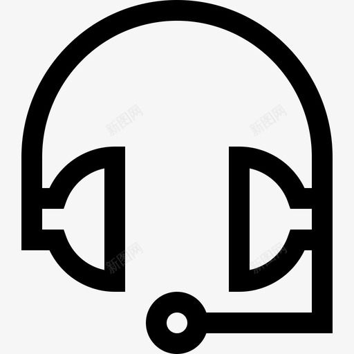 耳机数字服务线性图标svg_新图网 https://ixintu.com 数字 服务 线性 耳机