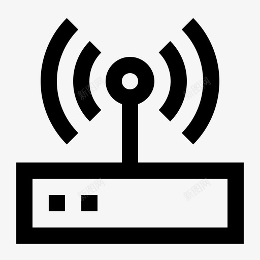 路由器信号wifi图标svg_新图网 https://ixintu.com wifi 信号 电子设备 路由器