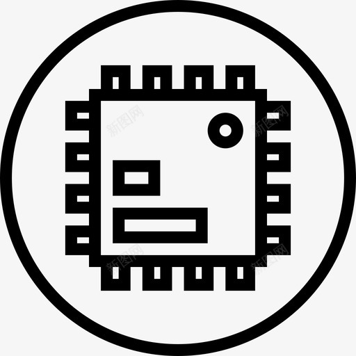 芯片接口按钮线性图标svg_新图网 https://ixintu.com 按钮 接口 线性 芯片