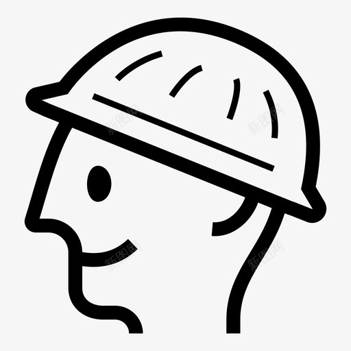 建筑工人承包商头盔图标svg_新图网 https://ixintu.com 头盔 工人 建筑 建筑工 性格 承包商