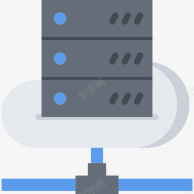 服务器营销107扁平图标图标