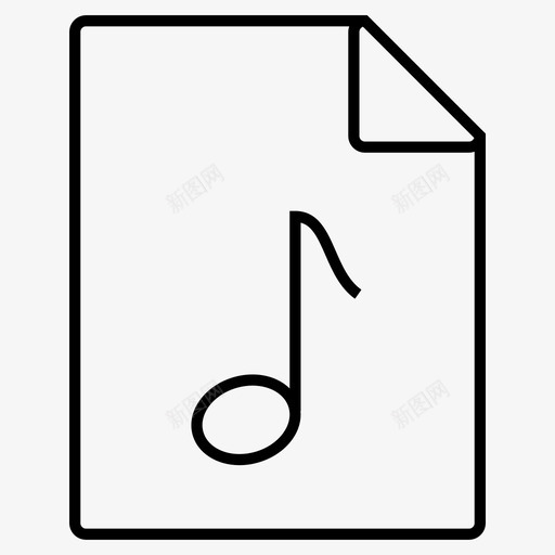 音乐文件音符文件锋利图标svg_新图网 https://ixintu.com 文件 锋利 音乐 音符