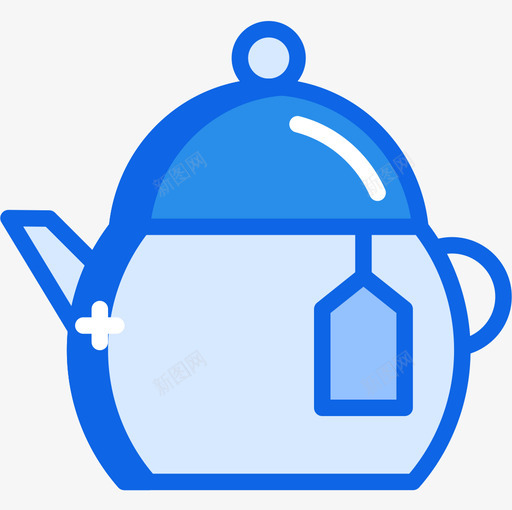 茶壶餐厅61蓝色图标svg_新图网 https://ixintu.com 茶壶 蓝色 餐厅