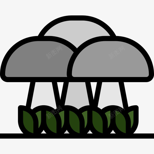 蘑菇秋72线形颜色图标svg_新图网 https://ixintu.com 秋72 线形颜色 蘑菇