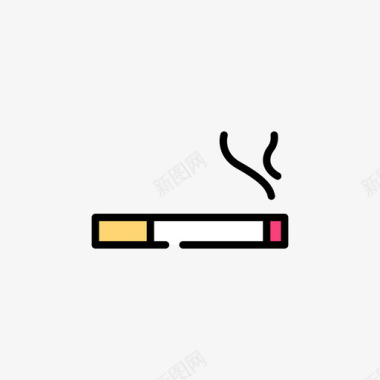 香烟50条线颜色图标图标