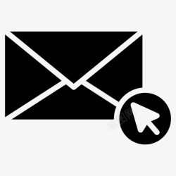 电子邮件收件箱电子邮件光标信封收件箱图标高清图片
