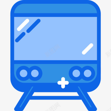火车旅行191蓝色图标图标