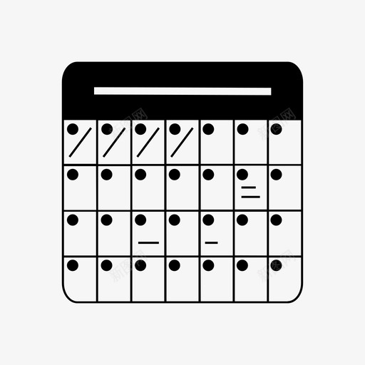 日历计划时间表图标svg_新图网 https://ixintu.com 日历 时间表 自理 计划
