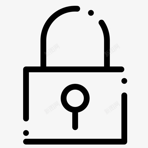 锁密码密码锁图标svg_新图网 https://ixintu.com 安全 密码 密码锁 用户界面 虚线