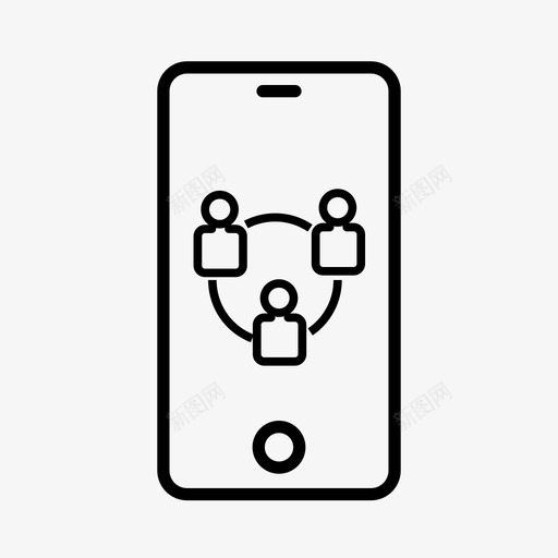 移动网络手机电话图标svg_新图网 https://ixintu.com 手机 电话 移动 移动网 网络