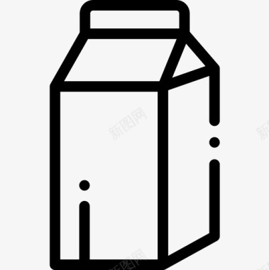牛奶包装5线性图标图标
