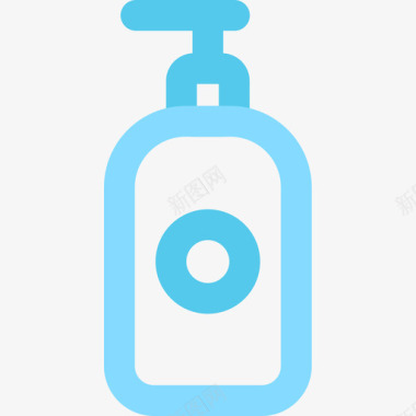 洗发水婴儿淋浴11线性颜色图标图标