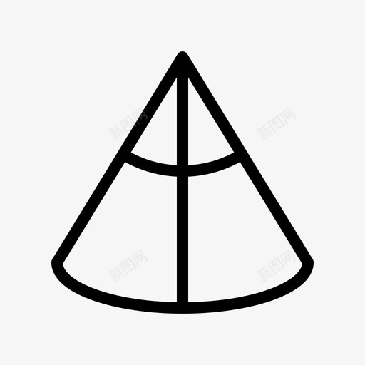 圆锥数学6线性图标svg_新图网 https://ixintu.com 圆锥 数学6 线性