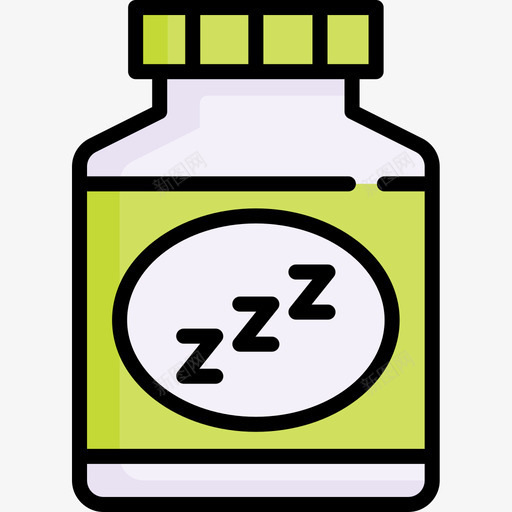 失眠睡眠时间17线性颜色图标svg_新图网 https://ixintu.com 失眠 时间 睡眠 线性 颜色