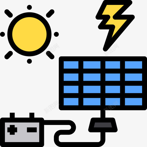 太阳能电池板智能家居31线性颜色图标svg_新图网 https://ixintu.com 太阳能电池板 智能家居31 线性颜色