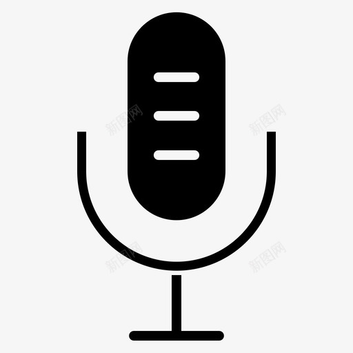 话筒通信148实心图标svg_新图网 https://ixintu.com 实心 话筒 通信