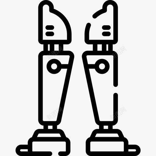 机器人腿未来世界2直线型图标svg_新图网 https://ixintu.com 未来世界 机器人 直线 线型