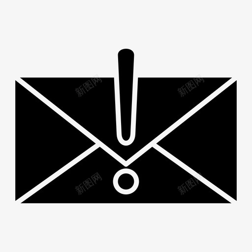 电子邮件警报消息图标svg_新图网 https://ixintu.com 帮助 支持 消息 电子邮件 警告 警报