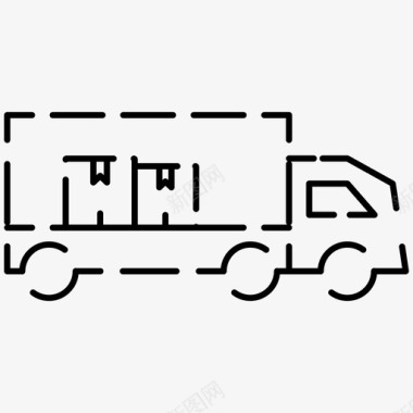 卡车交货快速装运图标图标