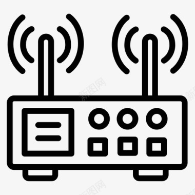 无线路由器连接家庭图标图标