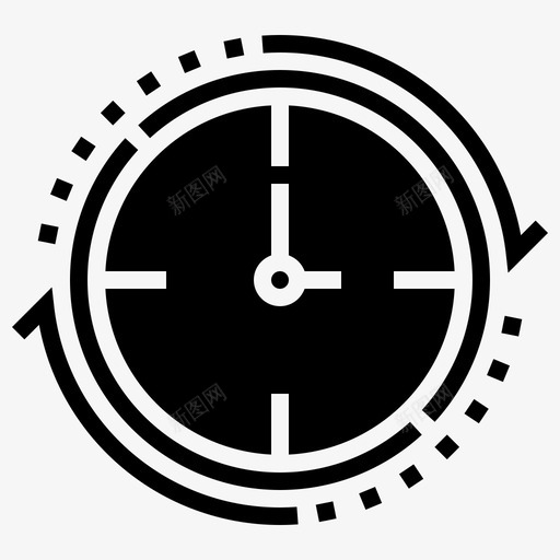 时间时钟小时图标svg_新图网 https://ixintu.com 小时 日程安排 时钟 时间 时间管理图示符 通过
