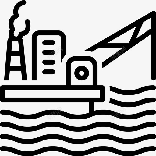 石油平台开发勘探图标svg_新图网 https://ixintu.com 勘探 平台 开发 开采 海上 石油